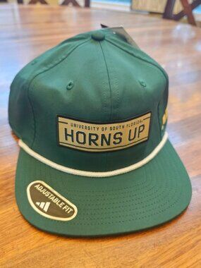 USF BULLS Adidas HORNS UP Green Adjustable Rope Cap Brand New